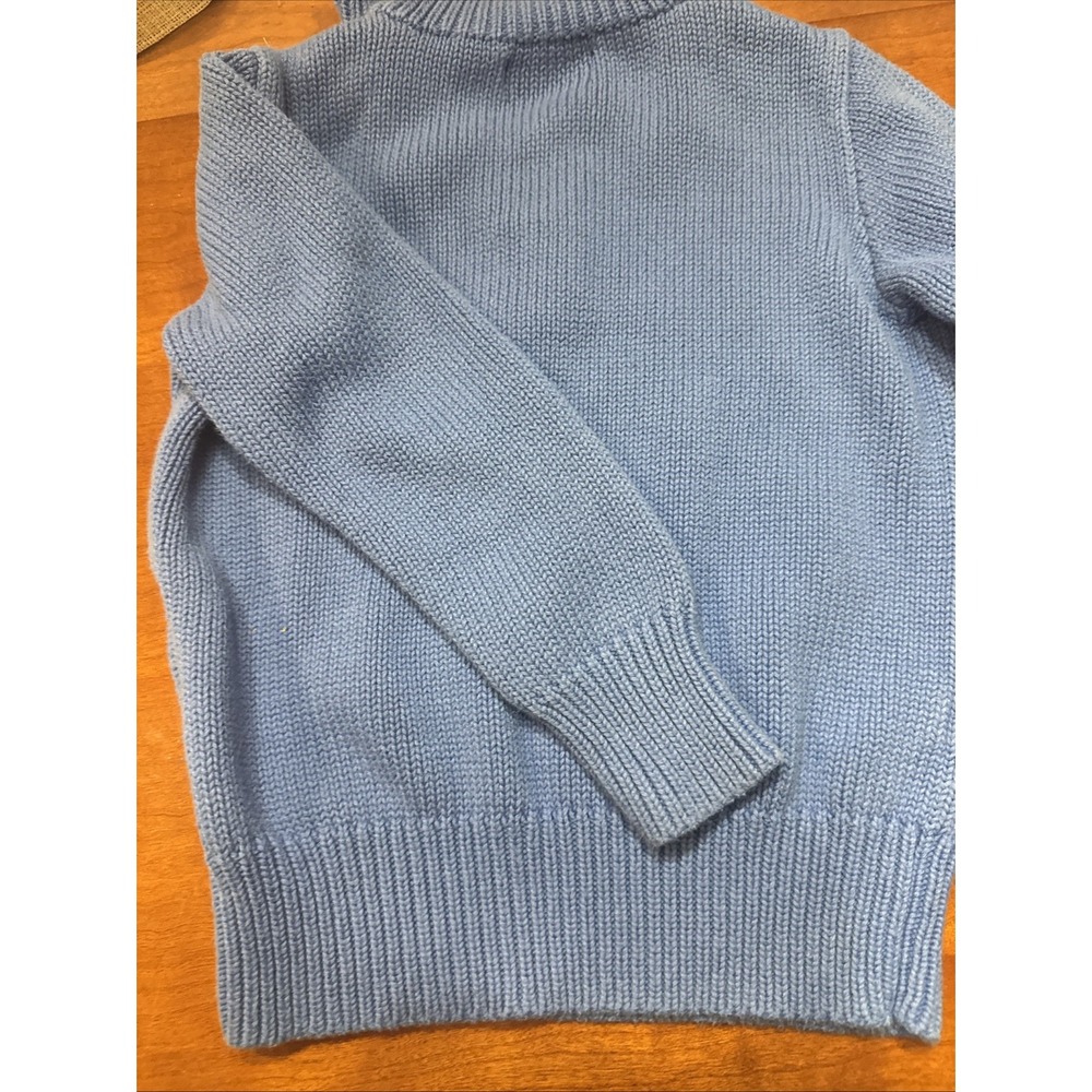Blue Polo Ralph Lauren Boys' Cotton‎ Interlock Quarter-Zip Pullover Size 5 - Picture 5 of 6